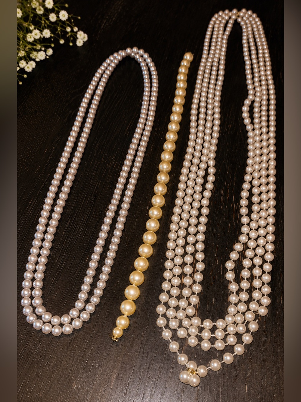 Endless Rope Pearl Strand | Opera Length |3 Strands | Wearable Vintage